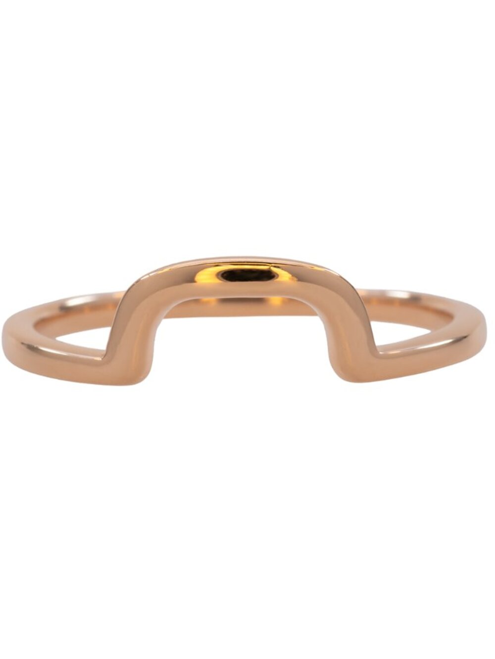 14K Rose Gold Natural Diamond Curved Contour Wedding Band Ring Guard